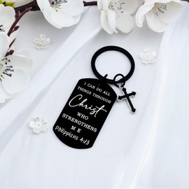 Christian Gifts for Women Bible Verse Keychain for Her Baptism Gifts for Her Christian Birthday Gift for Women Religious Easter Gift Religious keychain for Her