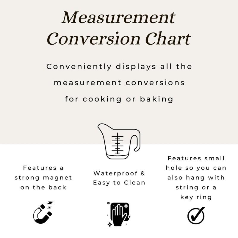 Kitchen Baking Measurement Conversion Chart Magnet | Must Have for