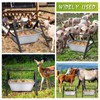 PKNYBZH 2 Pack Heavy-Duty Livestock Feeder Trough, Stainless Steel Goat