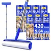 9.84" Large Extra Sticky Lint Roller, 58.3" Long Handle Lint