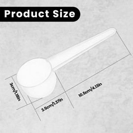 15 Pack Plastic Teaspoon Measuring Spoons, (20 cc | 1 tablespoon | 20 mL) Long Handle Scoop for Coffee, Pet Food, Grains, Protein, Spices and Other Dry Goods, Kitchen Tools Measure