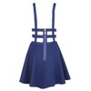 EXCHIC Minifalda Plisada con Tirantes para Mujer, Azul Marino, XL