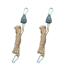 PolariSign Ratchet Rope, Set of 2, 4mm Diameter, with Reflective Material, Green, Beige, Red (Beige, 4m)