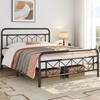 Yaheetech Metal Platform Bed Frame Mattress Foundation with Diamond Pattern