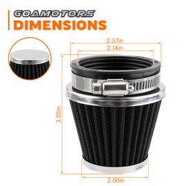 GoaMotors 4PCS 54mm Air Intake filter Pod Cleaner Fit for Honda for Suzuki for Kawasaki Motorcycle Nighthawk CB750 for Yamaha