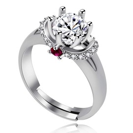 His and Her Matching Couples Rings Set Simulated Diamond Solitaire Ring Wedding Engagement Band for Him and Her LB024