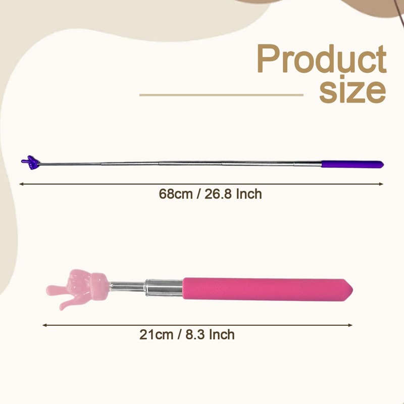 Hitefu 4 Pcs Telescopic Teachers Pointer, Mini Extendable Finger Pointer