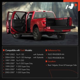 A-Premium Rear Tailgate Hinge Assembly Compatible with Ford F-150 1997-2003, F-250, F-150 Heritage, F-250 F-350 Super Duty, F-450 F-550 Super Duty, Driver and Passenger Side, 2-PC Set