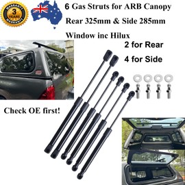 AONNOUS 6 Gas Struts for ARB Canopy Window-ONLY Work When All OE match-4x Side 007115 6603030+2X Rear 1921VR 6603025