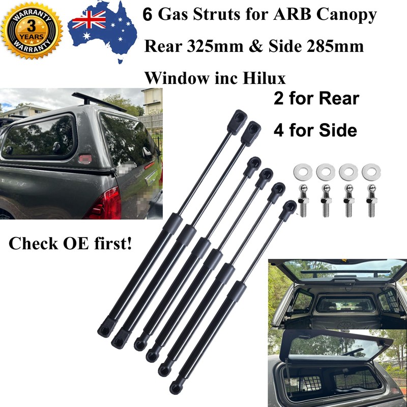 AONNOUS 6 Gas Struts for ARB Canopy Window-ONLY Work When
