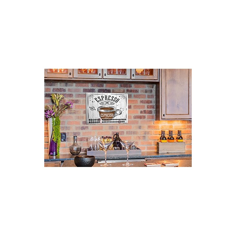 Service Coffee Espresso Magnetic Metal Wall Calendar