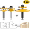 OLETBE 3 PCS Router Bit Set, 1/2-Inch Shank Round Over