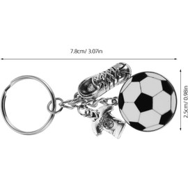 VILLCASE 12 Llaveros de Fútbol Al por Mayor, Llavero de Metal con Adornos de Balón Y Camiseta en 3d, Recuerdos de Fiesta Deportiva para Niños Y Niñas, Regalos para Fomentar El Espíritu de Equipo Y