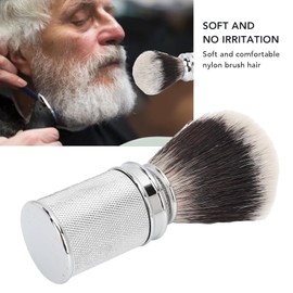 Sonew Men's Shaving Brush, Metallic Silver Shaving Brush, Men's Shaving Cream and Soap Brush for Home Salon Use