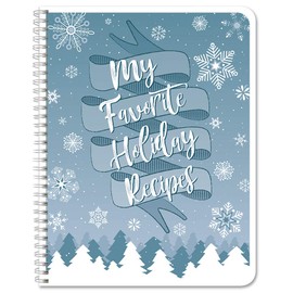 BookFactory Holiday Recipe Book/My Favorite Holiday Recipes/Fill in Recipe Journal, Wire-O - 100 Pages, 8.5" x 11"(JOU-100-7CW-PP-(HolidayRecipe))