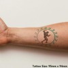 'Muscle Man' Temporary Tattoo - Water Resistant, Skin-Safe, Non-Toxic Transfer