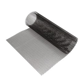 Universal Car Grill Mesh 40"x13" Black Painted Rhombic-Shape Grids Aluminum Alloy Car Grill Mesh Sheet Vehicle Grille Mesh (6 * 12mm)