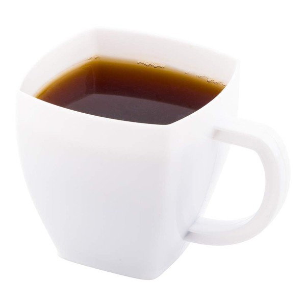 White Plastic Cafe Cups - 5 oz - Disposable & Recyclable - Plastic Espresso Cup, Plastic Coffee Cup, Coffee Mug - 100ct Box - Restaurantware
