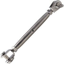 OPIOL QUALITY® Turnbuckle Fork – Fork M12 Made of Stainless Steel A4 V4A (1 Piece) Welded Closed Cable Tensioner Turnbuckle Tensioner Turnbuckles Tensioning Screw