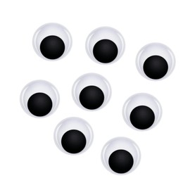 8Pcs Large Googly Wiggle Eyes with Self Adhesive 2 Inch Giant Black Plastic Sticker Eyes Craft Sticks for DIY Crafts Scrapbooking Decoration