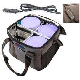 Hot Food Pads 4 Cups Drink Carrier for Delivery Insulated Drink Caddy with Handle and Shoulder Strap, Adjustable Dividers, Beverages Carrier Tote Bag, for Daily Life Takeout, Outdoors, Travel