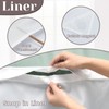 SORTTO No Hook Slub Textured Shower Curtain with Snap in