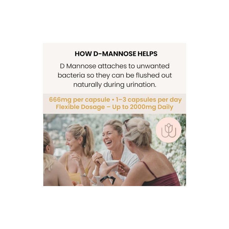 D Mannose Capsules 2000mg High Strength – UTI Support for