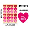 Heart Stickers Valentines Stickers 480 Pcs Valentines Conversation Hearts Stickers