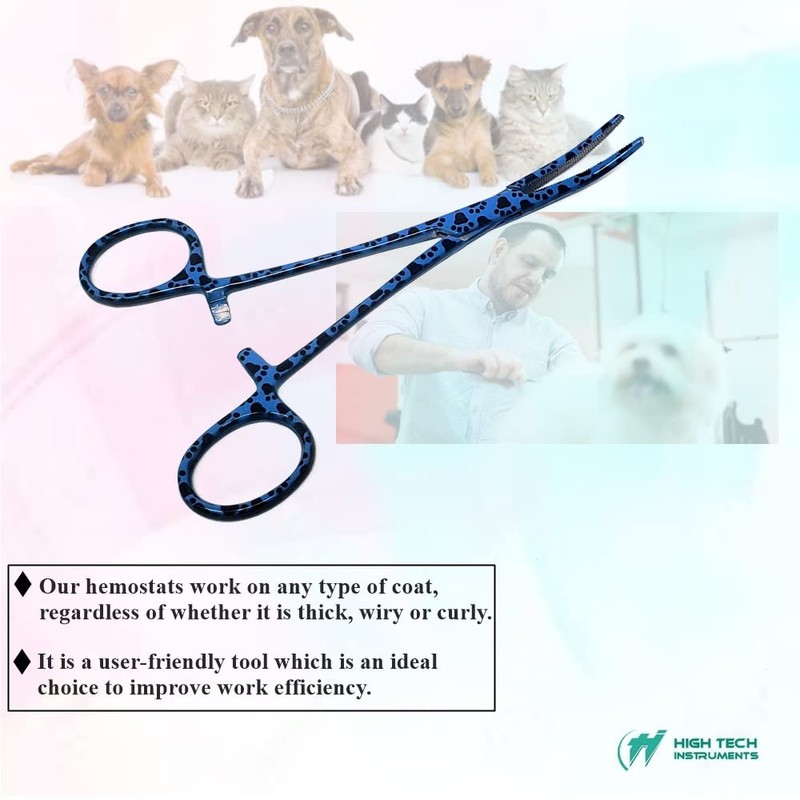 Pet Groomer Dog/Cat Hemostat Forceps 5.5" Hair Puller with Curved