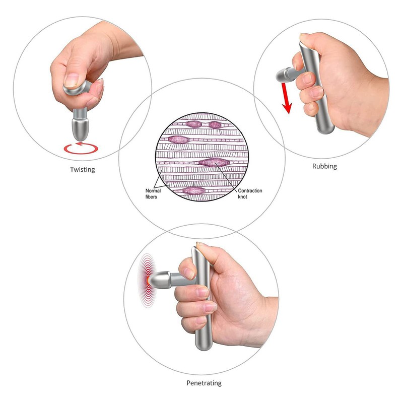 Stainless Steel T Bar Massage Tool for Trigger Points Massage