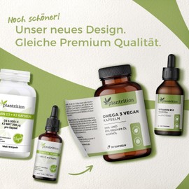 plantrition Vitamin D3 K2 Capsules Vegan 5000 IU + 200mcg Vitamin K2 MK7 High Dose Vegetable Vitamin D3 Made from Lichens and K2-90 Capsule.