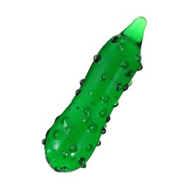 CORHAD 1Pc Glass Cucumber Ornament Creative Vegetable Adornment for Home Office Room Desktop Decor Charming Glass Decor to Brighten Up Your Living Space