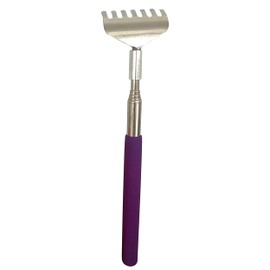 Back Scratcher, Stainless Steel Back Scratcher Massager, Telescoping Scratching Tool, Portable Extendable Back Scratcher with Telescopic Handle for Adults Men Women Itch Relief (Purple)
