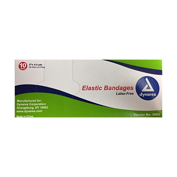 Elastic Bandage, 2 In x 12 ft. 18 In, Pack of 10