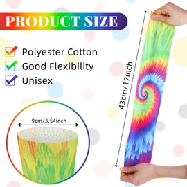 SATINIOR Tie Dye Socks Unisex Casual Pattern Long Socks Soccer Softball Basketball Socks Women Tube Socks for Men Kid (Crazy Style, Polyester Fabric)