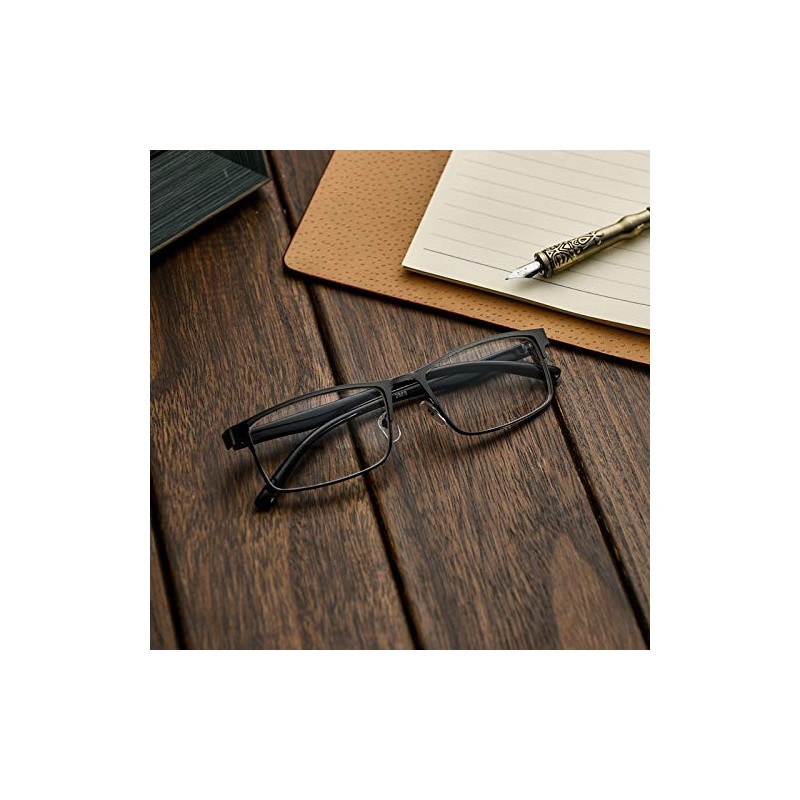 EgBert Fashion Black Myopia Glasses Metal Full Frame Myopia Glasses