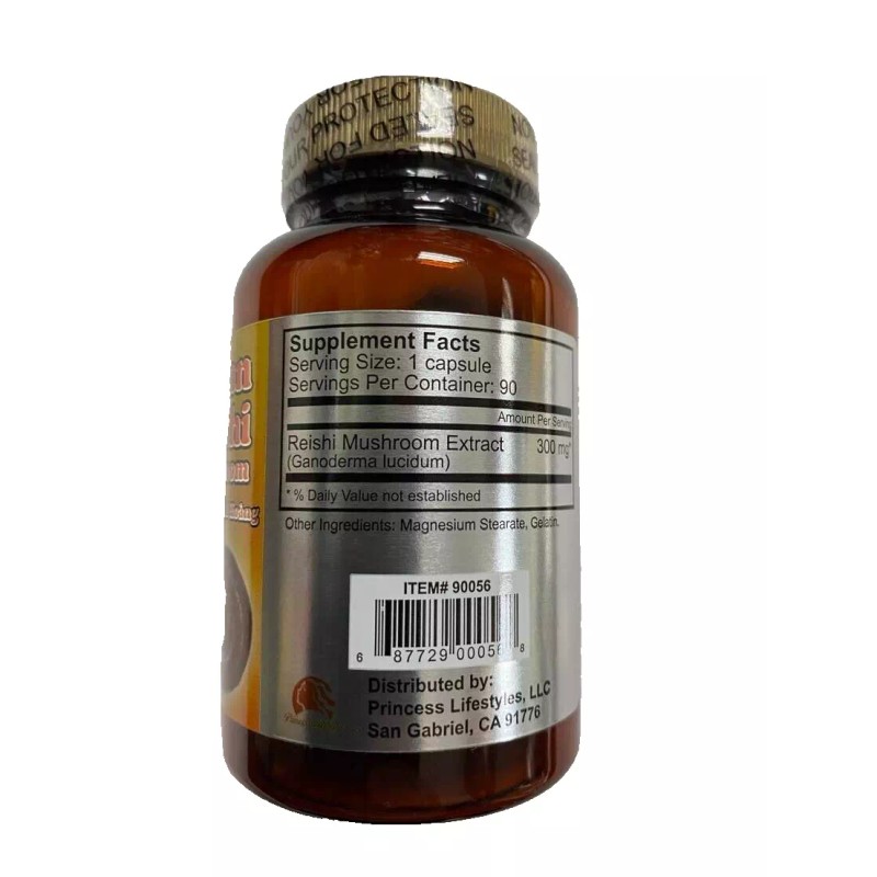 Princess Lifestyle Japan Reishi Mushroom Dietary Supplement 90 Capsules