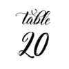 Darling souvenir Caligrafía 1-12 tarjetas números Recepción de boda decoración