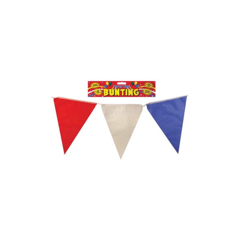 Henbrandt Red White and Blue Triangular Party Bunting 7m Celebration