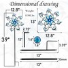 39" Dolphin Wind Spinners Metal Windmill Garden Stake,Ocean Theme Outdoor