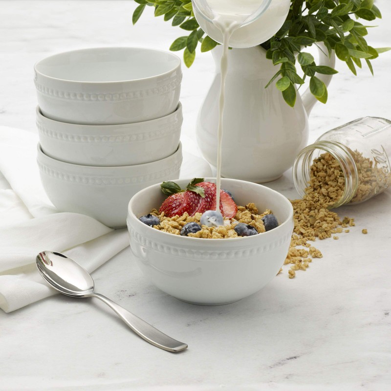 Everyday White by Fitz and Floyd Beaded 26 Ounce Porcelain