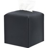 Tissue Box Cover Holder 2 Piece,Square Premium PU Leather Decorative