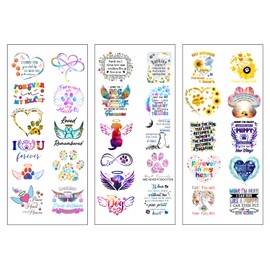 32pcs Dog Memorial Decals - In Memory of Loved Dog Car Sticker Watercolor - Memorial Sticker for Notebook, Laptop, Mug