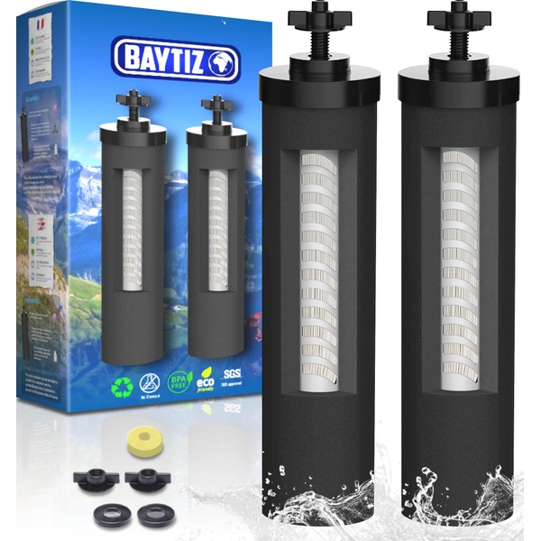 BAYTIZ Berkey Compatible Water Filter Cartridges + UF Gravity Water