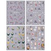 JMEOWIO 3D Nagelsticker Weihnachten Buntes Licht Nail Art Sticker Selbstklebend
