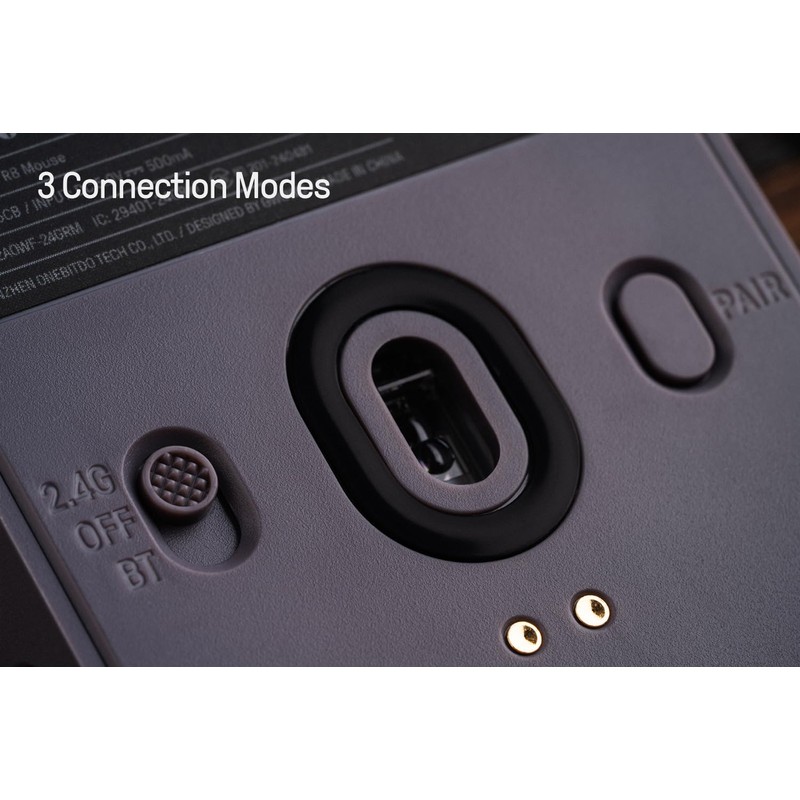 8Bitdo Retro R8 Mouse with Charging Dock, PAW 3395 Optical