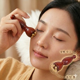 모노리 피로회복 순환 휴대용 원목 눈 얼굴 붓기 섬세 괄사 마사지기 미니 Monori Portable Wooden Eye and Face Puffiness Recovery Gua Sha Massager Mini