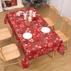 Hapterouse Tablecloth Washable Red Tablecloth Christmas Rectangular Christmas Tablecloths Christmas