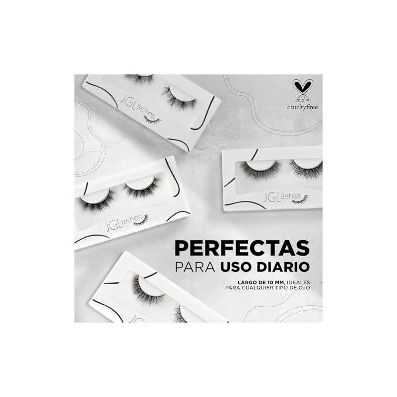Pestaña petite 1, efecto 3D, largo de 10 mm, reutilizables