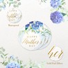 Mobiusea Creation Blue Floral Mothers Day Stickers | 135-Pack |